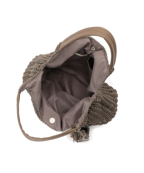 SHOO・LA・RUE（シューラルー）の「◆光沢ニットワンショルバッグ（ショルダーバッグ・レディース・グレー/サンドベージュ/ブラック・00）」の8枚目の写真