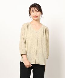 ehka sopo | 花柄Vネックブラウス(シャツ/ブラウス)