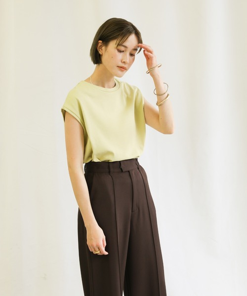 select MOCA(セレクトモカ)の「センターラインステッチワイドパンツ(スラックス・レディース・パープル/ブラウン/ブルー・SMALL/MEDIUM/LARGE)」の20枚目の写真