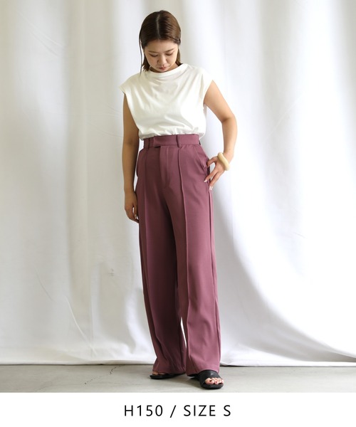 セレクトパンツ MONO-MART カーゴパンツ TR綾ストレッチ ワイドスラックスカーゴ