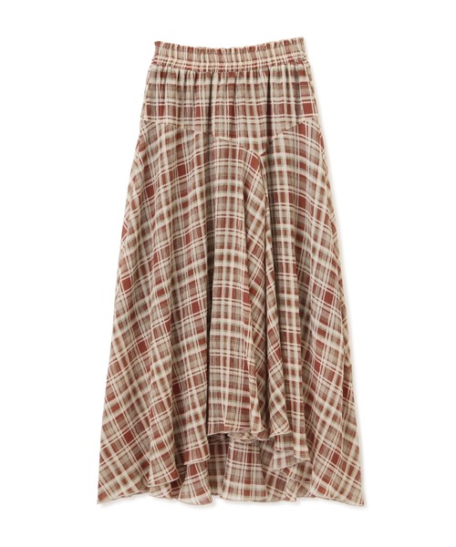 FREE'S MART（フリーズマート）の「【Sシリーズ対応】チェック柄楊柳イレヘムフレアスカート（スカート・レディース・ブラック系その他/ブラウン系その他・SMALL/MEDIUM）」の8枚目の写真