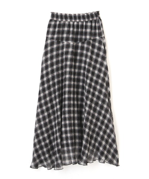 FREE'S MART（フリーズマート）の「【Sシリーズ対応】チェック柄楊柳イレヘムフレアスカート（スカート・レディース・ブラック系その他/ブラウン系その他・SMALL/MEDIUM）」の12枚目の写真