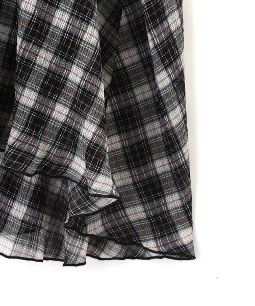 FREE'S MART（フリーズマート）の「【Sシリーズ対応】チェック柄楊柳イレヘムフレアスカート（スカート・レディース・ブラック系その他/ブラウン系その他・SMALL/MEDIUM）」の7枚目の写真