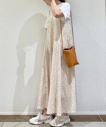SLURR | ドットピンタック切替フレアキャミワンピース(ワンピース)