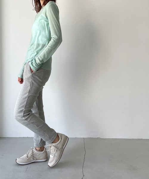 CANAL JEAN（キャナルジーン）の「RED CHOP WORKS(レッドチョップワークス) ソフトリブジョガーパンツ（その他パンツ・レディース・ホワイト/ブラック/ヘザーグレー・38/36）」の13枚目の写真