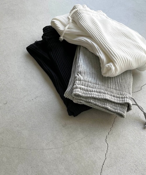 CANAL JEAN（キャナルジーン）の「RED CHOP WORKS(レッドチョップワークス) ソフトリブジョガーパンツ（その他パンツ・レディース・ホワイト/ブラック/ヘザーグレー・38/36）」の18枚目の写真