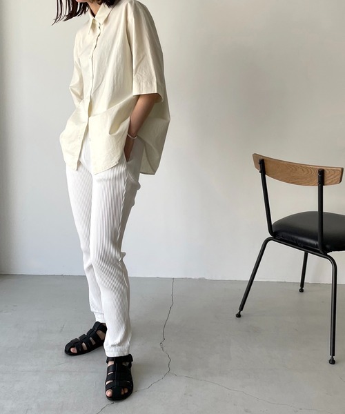 CANAL JEAN（キャナルジーン）の「RED CHOP WORKS(レッドチョップワークス) ソフトリブジョガーパンツ（その他パンツ・レディース・ホワイト/ブラック/ヘザーグレー・38/36）」の19枚目の写真