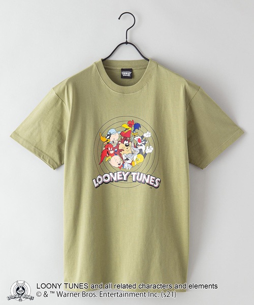 LOONEY TUNES CLASSIC（ルーニーチューンズクラシック）の「【LOONEY TUNES /ルーニー・テューンズ】別注プリントTシャツ（Tシャツ/カットソー・メンズ・オリーブ/ホワイト/ホワイト系その他/ブルー・LARGE/MEDIUM/SMALL/X-LARGE）」の4枚目の写真