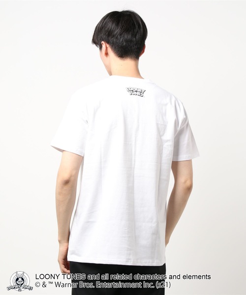 LOONEY TUNES CLASSIC（ルーニーチューンズクラシック）の「【LOONEY TUNES /ルーニー・テューンズ】別注プリントTシャツ（Tシャツ/カットソー・メンズ・オリーブ/ホワイト/ホワイト系その他/ブルー・LARGE/MEDIUM/SMALL/X-LARGE）」の8枚目の写真