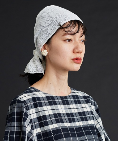 Malle（マル）の「malle レースパッチワーク スカーフ（バンダナ