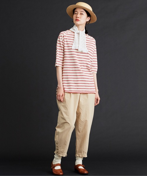 Malle（マル）の「malle レースパッチワーク　スカーフ（バンダナ/スカーフ・レディース・ネイビー/オフホワイト・FREE）」の5枚目の写真