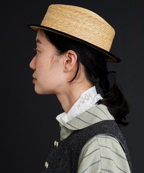 Malle（マル）の「malle レースパッチワーク　スカーフ（バンダナ/スカーフ・レディース・ネイビー/オフホワイト・FREE）」の18枚目の写真