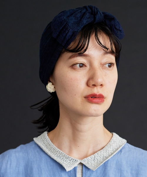 Malle（マル）の「malle レースパッチワーク　スカーフ（バンダナ/スカーフ・レディース・ネイビー/オフホワイト・FREE）」の21枚目の写真