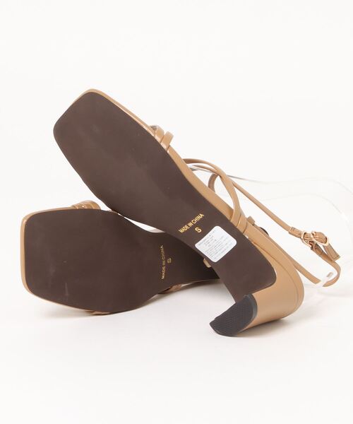 JELLY BEANS（ジェリービーンズ）の「ナローストラップクエアトゥサンダル(215-30009)JELLY BEANS(ジェリービーンズ)（サンダル・レディース・ブラック/ベージュ/シルバー・S/M/L）」の22枚目の写真