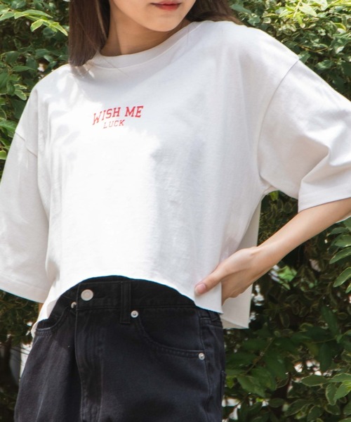 WEGO（ウィゴー）の「WEGO/グラフィックショートT（Tシャツ/カットソー・レディース・ホワイト/オフホワイト/サックスブルー/その他1/アニマル/スミクロ/ダークグリーン/その他6/イエロー/その他2/その他4/その他3/ホワイト系その他/マルチ/グリーン/オートミール/その他9/その他7/ネイビー/ブラック/その他8/その他5/ベージュ系その他5/その他10・FREE）」の19枚目の写真