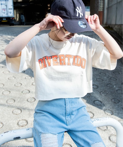 WEGO（ウィゴー）の「WEGO/グラフィックショートT（Tシャツ/カットソー・レディース・ホワイト/オフホワイト/サックスブルー/その他1/アニマル/スミクロ/ダークグリーン/その他6/イエロー/その他2/その他4/その他3/ホワイト系その他/マルチ/グリーン/オートミール/その他9/その他7/ネイビー/ブラック/その他8/その他5/ベージュ系その他5/その他10・FREE）」の22枚目の写真