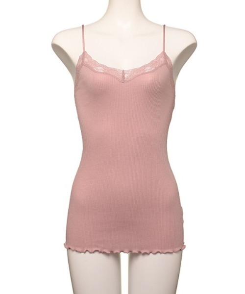 Chut！ INTIMATES（シュットインティメイツ）の「【綿70％ シルク30％】コットンシルク キャミソール (C165)（その他アンダーウェア/インナー・レディース・チャコールグレー/ライトグレー/ブラック/ダークブラウン/カーキ/ピンクベージュ/ライトベージュ/モーブ系/ライトブルーグレー/パープル・L/M）」の11枚目の写真