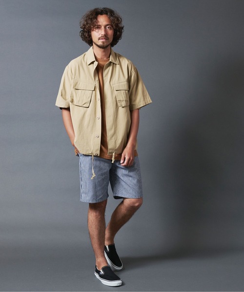 THE TWENTYSEVEN（ザ トゥエンティーセブン）の「The TWENTYSEVEN:MILITARY OVERSHIRT ミリタリーオーバーシャツ（シャツ/ブラウス・メンズ・ブラック/ベージュ/オリーブ・M/L）」の14枚目の写真