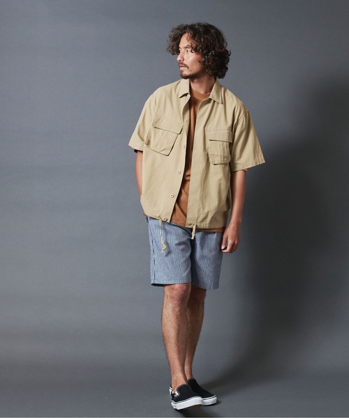 THE TWENTYSEVEN（ザ トゥエンティーセブン）の「The TWENTYSEVEN:MILITARY OVERSHIRT ミリタリーオーバーシャツ（シャツ/ブラウス・メンズ・ブラック/ベージュ/オリーブ・M/L）」の15枚目の写真