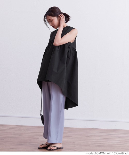 coca(coca)(コカ)の「テールカットギャザーブラウス(シャツ/ブラウス・レディース・ホワイト/ブラック・ONE SIZE)」の6枚目の写真