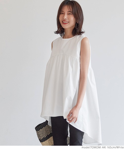 coca(coca)(コカ)の「テールカットギャザーブラウス(シャツ/ブラウス・レディース・ホワイト/ブラック・ONE SIZE)」の14枚目の写真