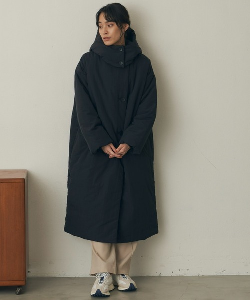 Auntie Rosa Holiday（アンティローザホリデー）の「2WAY中綿オーバーフーディコート（撥水加工/ウォッシャブル）（その他アウター・レディース・ホワイト/ブラック/グレイッシュベージュ・FREE）」の14枚目の写真