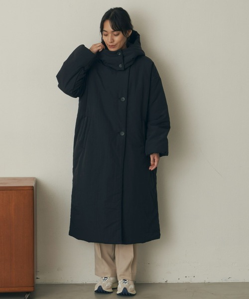 Auntie Rosa Holiday（アンティローザホリデー）の「2WAY中綿オーバーフーディコート（撥水加工/ウォッシャブル）（その他アウター・レディース・ホワイト/ブラック/グレイッシュベージュ・FREE）」の15枚目の写真