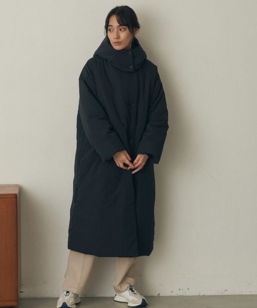 Auntie Rosa Holiday（アンティローザホリデー）の「2WAY中綿オーバーフーディコート（撥水加工/ウォッシャブル）（その他アウター・レディース・ホワイト/ブラック/グレイッシュベージュ・FREE）」の16枚目の写真