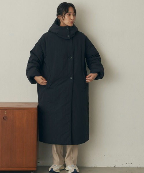 Auntie Rosa Holiday（アンティローザホリデー）の「2WAY中綿オーバーフーディコート（撥水加工/ウォッシャブル）（その他アウター・レディース・ホワイト/ブラック/グレイッシュベージュ・FREE）」の17枚目の写真