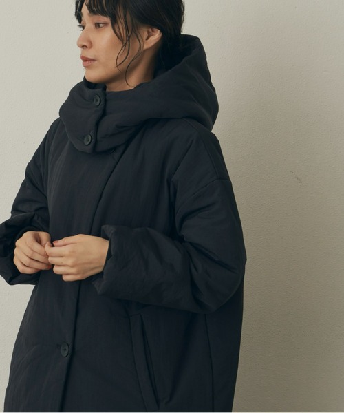 Auntie Rosa Holiday（アンティローザホリデー）の「2WAY中綿オーバーフーディコート（撥水加工/ウォッシャブル）（その他アウター・レディース・ホワイト/ブラック/グレイッシュベージュ・FREE）」の21枚目の写真