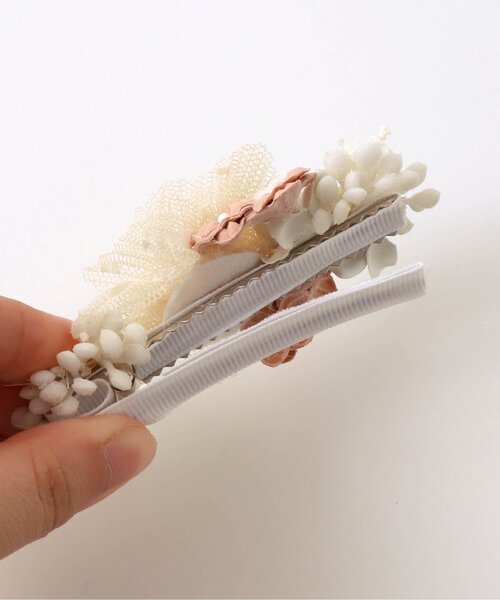apres les cours(アプレレクール)の「チュールフラワーヘアクリップセット(アイボリー)(バレッタ/ヘアクリップ・キッズ・アイボリー・FREE)」の15枚目の写真