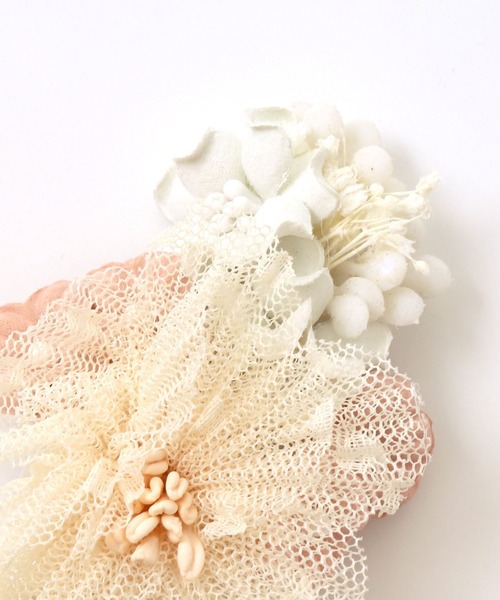 apres les cours(アプレレクール)の「チュールフラワーヘアクリップセット(アイボリー)(バレッタ/ヘアクリップ・キッズ・アイボリー・FREE)」の4枚目の写真