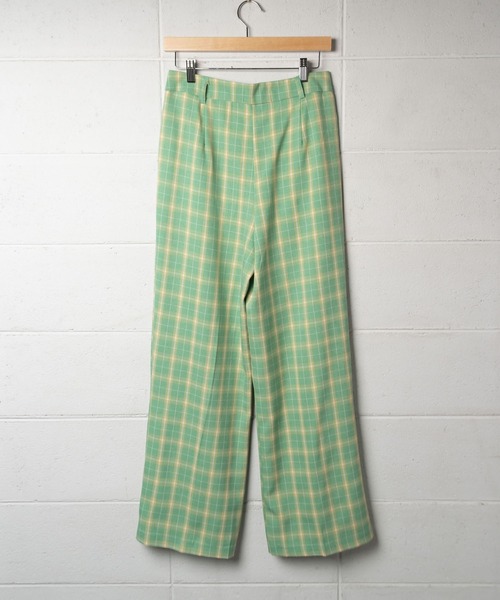 19SS MILOK チェック タックパンツ スラックス ミロック Milok（ミロック）の「ボックスタックトラウザーズ（）」 - WEAR