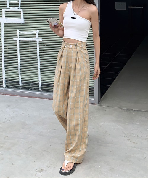 19SS MILOK チェック タックパンツ スラックス ミロック 19SS MILOK チェック タックパンツ スラックス ミロック - メルカリ