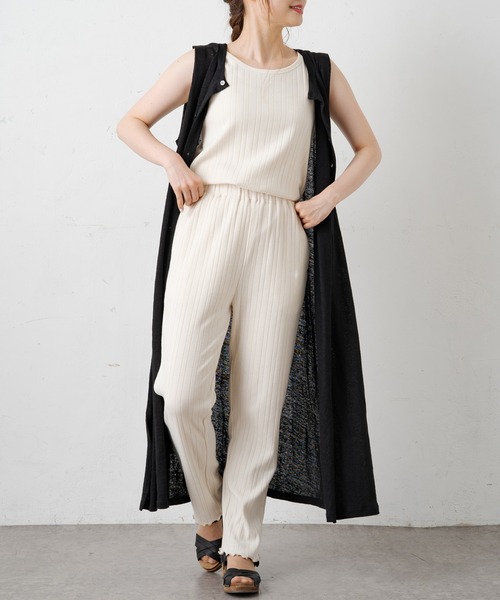 PUAL CE CIN(ピュアルセシン)の「ランダム針抜きパンツ(その他パンツ・レディース・ブラック/ベージュ/ナチュラル・FREE)」の3枚目の写真