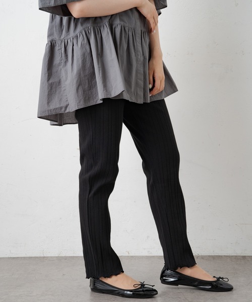 PUAL CE CIN(ピュアルセシン)の「ランダム針抜きパンツ(その他パンツ・レディース・ブラック/ベージュ/ナチュラル・FREE)」の2枚目の写真