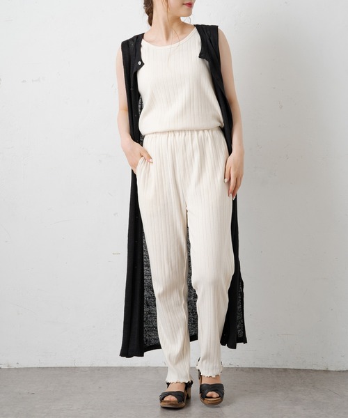 PUAL CE CIN(ピュアルセシン)の「ランダム針抜きパンツ(その他パンツ・レディース・ブラック/ベージュ/ナチュラル・FREE)」の5枚目の写真