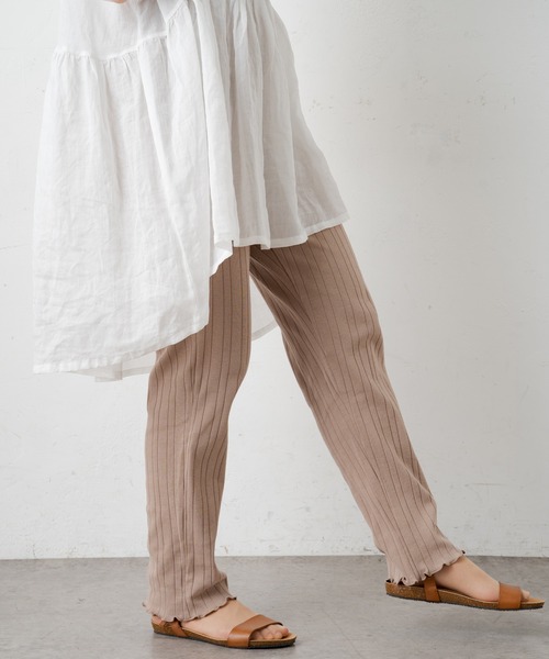 PUAL CE CIN(ピュアルセシン)の「ランダム針抜きパンツ(その他パンツ・レディース・ブラック/ベージュ/ナチュラル・FREE)」の10枚目の写真