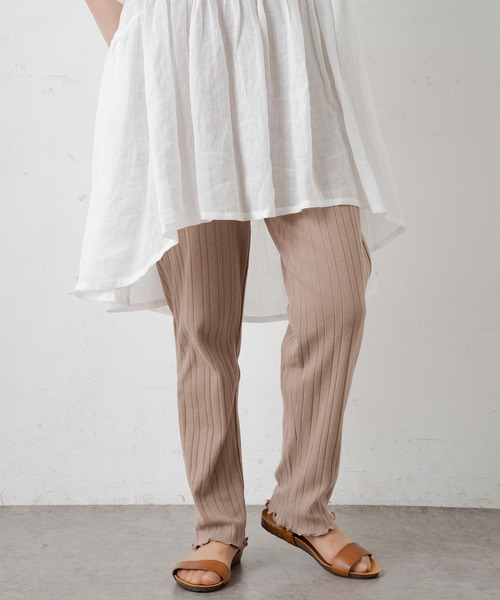 PUAL CE CIN(ピュアルセシン)の「ランダム針抜きパンツ(その他パンツ・レディース・ブラック/ベージュ/ナチュラル・FREE)」の8枚目の写真