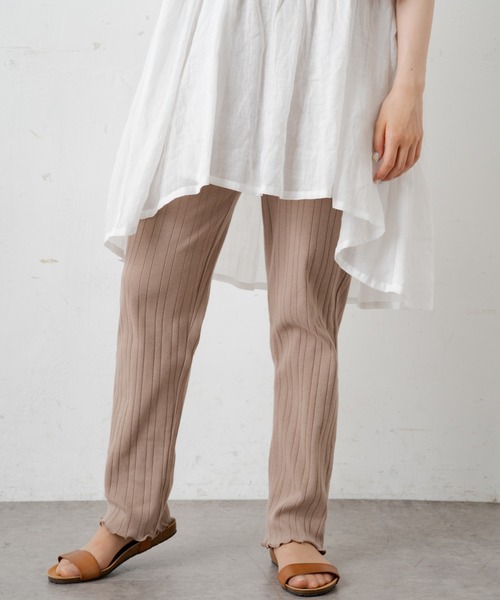 PUAL CE CIN(ピュアルセシン)の「ランダム針抜きパンツ(その他パンツ・レディース・ブラック/ベージュ/ナチュラル・FREE)」の7枚目の写真