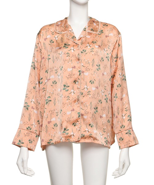 Chut! INTIMATES(シュットインティメイツ)の「パジャマシャツ (C346)(ルームウェア/パジャマ・レディース・ダークグリーン/オレンジ系その他・M/L)」の4枚目の写真