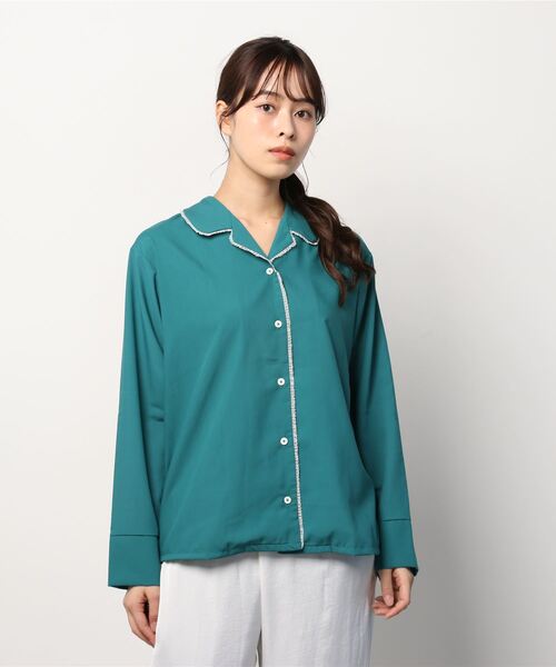 Chut! INTIMATES(シュットインティメイツ)の「パジャマシャツ (C346)(ルームウェア/パジャマ・レディース・ダークグリーン/オレンジ系その他・M/L)」の10枚目の写真