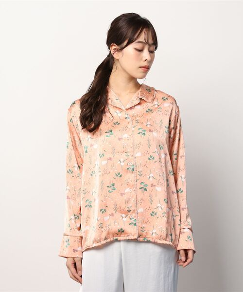 Chut! INTIMATES(シュットインティメイツ)の「パジャマシャツ (C346)(ルームウェア/パジャマ・レディース・ダークグリーン/オレンジ系その他・M/L)」の11枚目の写真