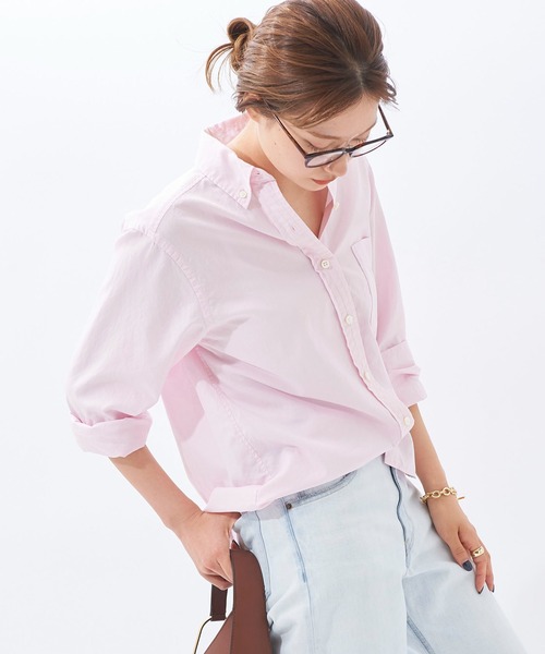 plage（プラージュ）の「ボタンダウンOX シャツ◆（シャツ/ブラウス・レディース・ベージュ/ピンク/ホワイト・FREE）」の3枚目の写真