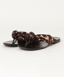 manipuri | MANIPURI(マニプリ)レオパードベグ　スカーフトングサンダル(サンダル)