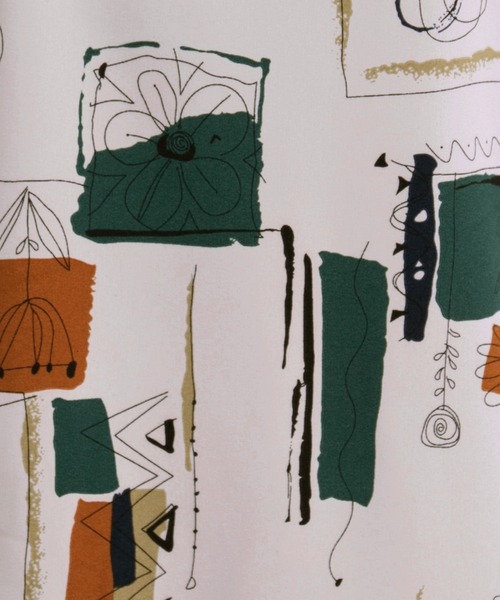 kutir（クティール）の「レギュラー半袖柄シャツ（シャツ/ブラウス・レディース・ブラック/ネイビー/オフホワイト/グリーン/その他・FREE）」の14枚目の写真