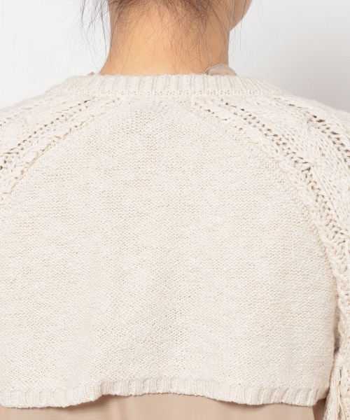 JEANASIS（ジーナシス）の「フリンジベリーショートプルオーバー/958387（ニット/セーター・レディース・アイボリー/ブラック・FREE）」の10枚目の写真