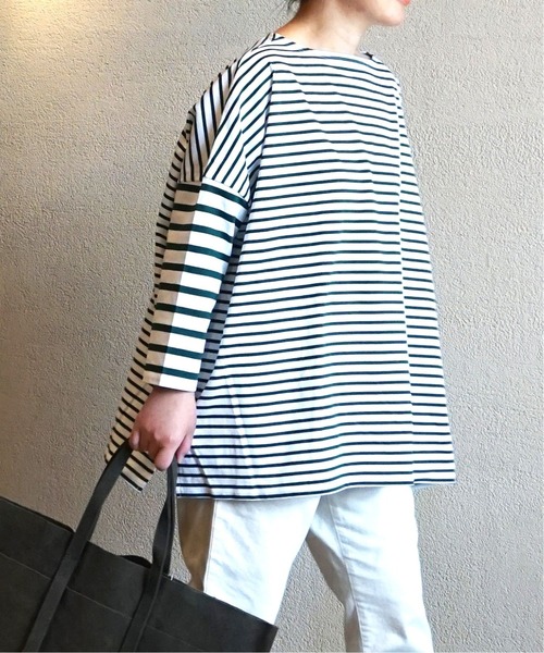 JOURNAL STANDARD LUXEバスクボーダーボートネックプルオーバー ボーダー ボートネックプル（Tシャツ／カットソー）｜journal standard