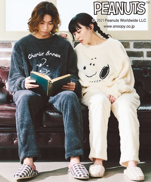 Peanutsスヌーピー ボアトップス イージーパンツ セットアップ 2点セット ルームウェア パジャマ Peanuts ピーナッツ のファッション通販 Zozotown