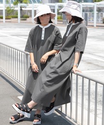 PairPair | クレリックバンドカラーワンピース/リンクコーデ対応(ワンピース)